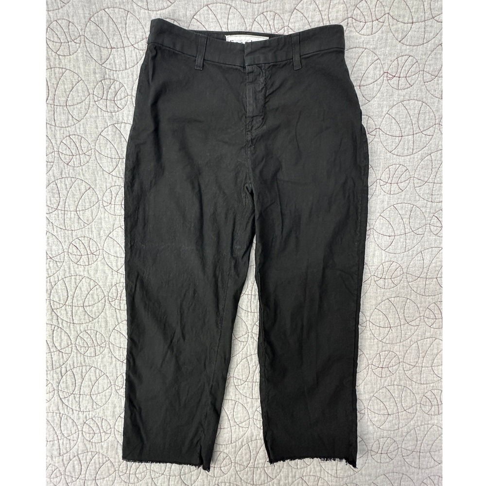 Frank & Eileen Kinsale Pants Black Italian Performance Linen / Women's 4